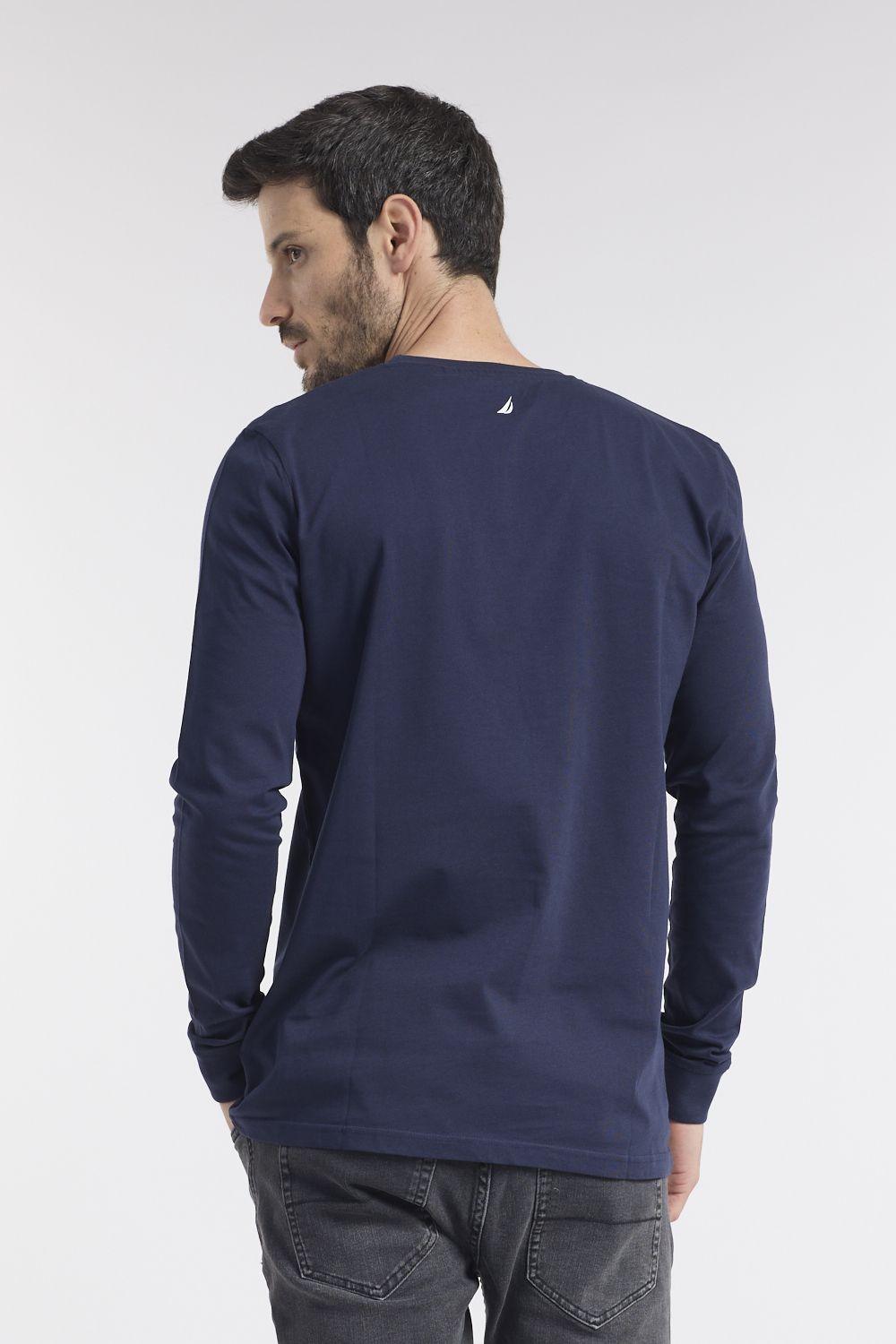 NAUTICA - טישירט נייבי עם כיתוב לוגו - MASHBIR//365