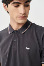 LEE - טישירט PIQUE POLO בצבע אפור - MASHBIR//365