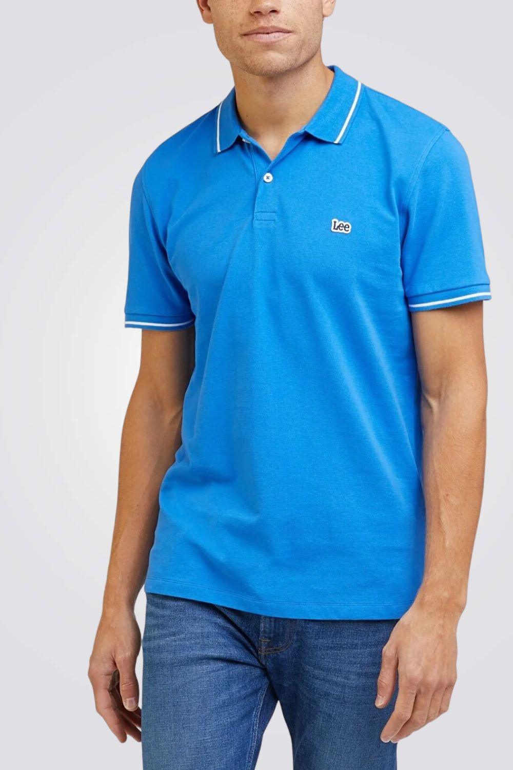 LEE - טישירט PIQUE POLO בצבע תכלת - MASHBIR//365