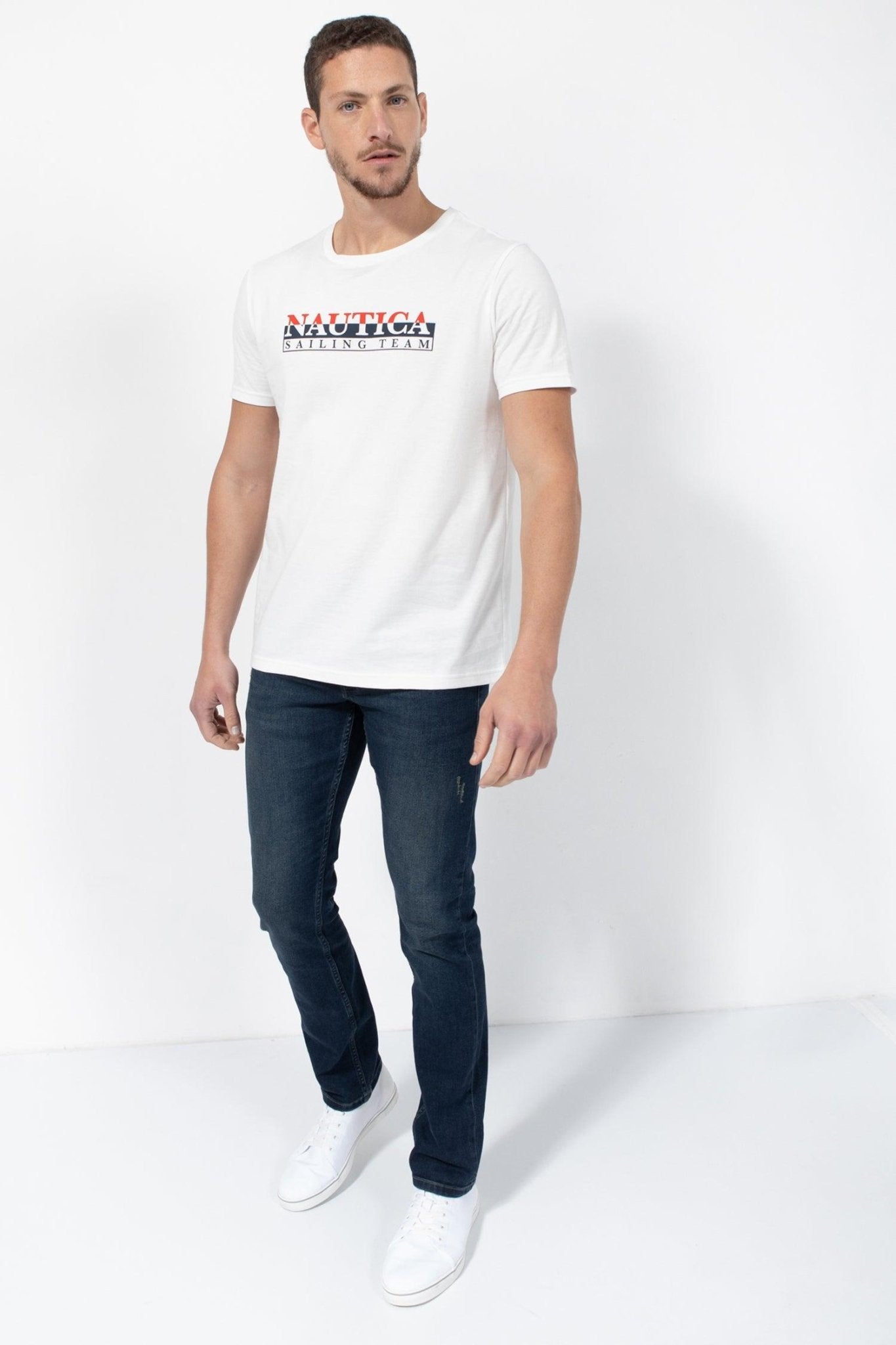 NAUTICA - טישירט SAILING TEAM בצבע לבן - MASHBIR//365