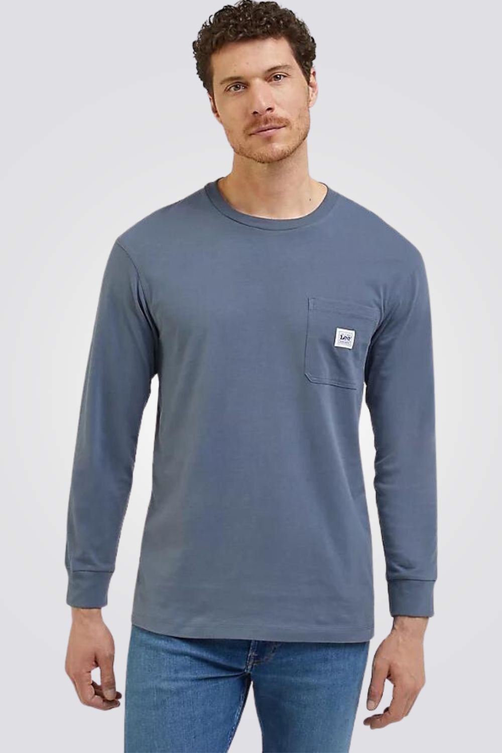 LEE - טישירט שרוול ארוך LS POCKET בצבע אפור - MASHBIR//365