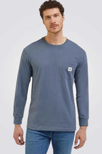 LEE - טישירט שרוול ארוך LS POCKET בצבע אפור - MASHBIR//365