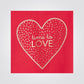 OBAIBI - טישירט שרוול קצר עם לב ניטים באדום - MASHBIR//365