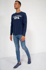 NAUTICA - טישירט שרוולים ארוכים בהדפס לוגו - MASHBIR//365