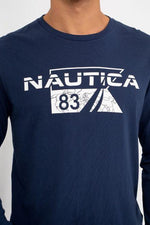 NAUTICA - טישירט שרוולים ארוכים בהדפס לוגו - MASHBIR//365