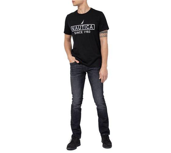 NAUTICA - טישירט שחורה לוגו מטאלי - MASHBIR//365