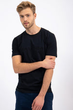 NAUTICA - טישירט שחורה לוגו רקום - MASHBIR//365