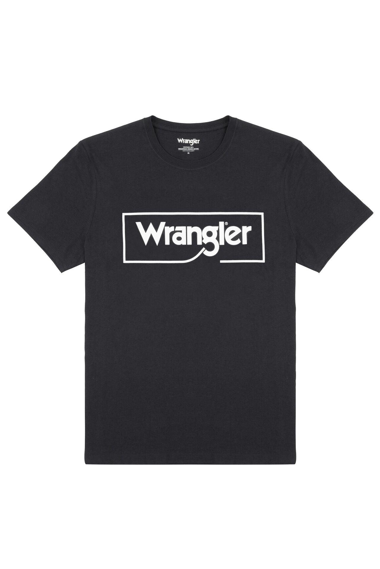 WRANGLER - טישירט שחורה עם הדפס - MASHBIR//365