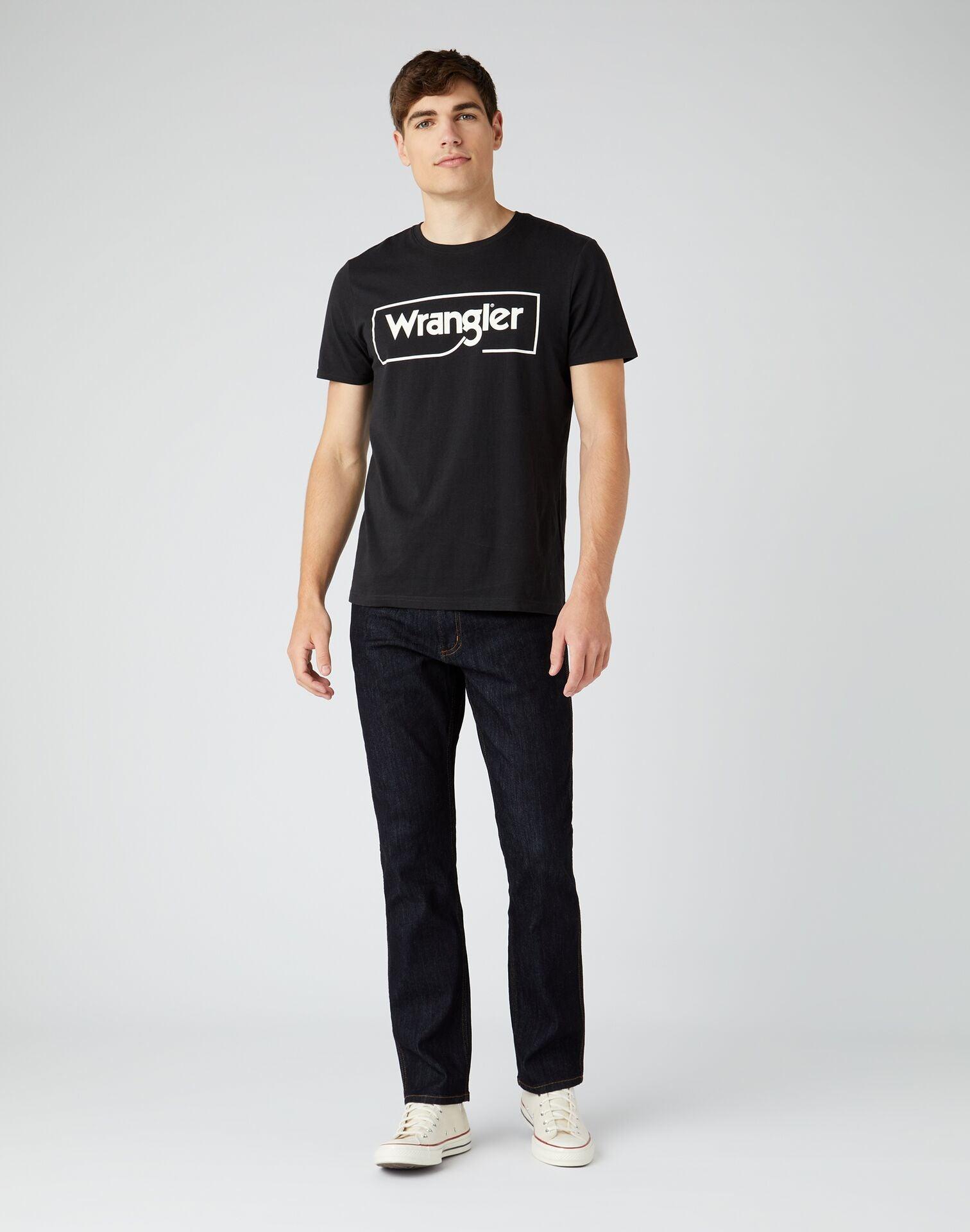 WRANGLER - טישירט שחורה עם הדפס - MASHBIR//365