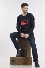 NAUTICA - טישירט שחורה עם לוגו מלבן - MASHBIR//365