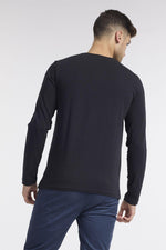 NAUTICA - טישירט שחורה עם רקמת לוגו - MASHBIR//365