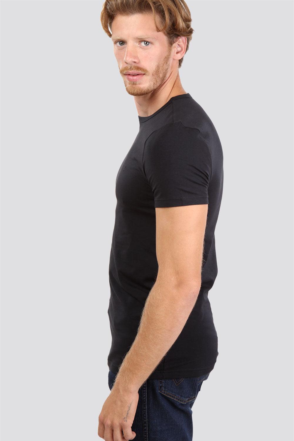 DELTA - טישירט שחורה צווארון עגול - MASHBIR//365