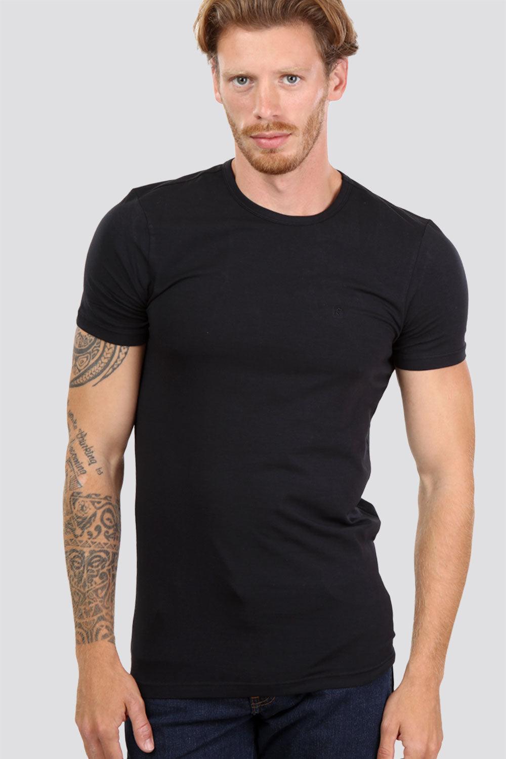 DELTA - טישירט שחורה צווארון עגול - MASHBIR//365