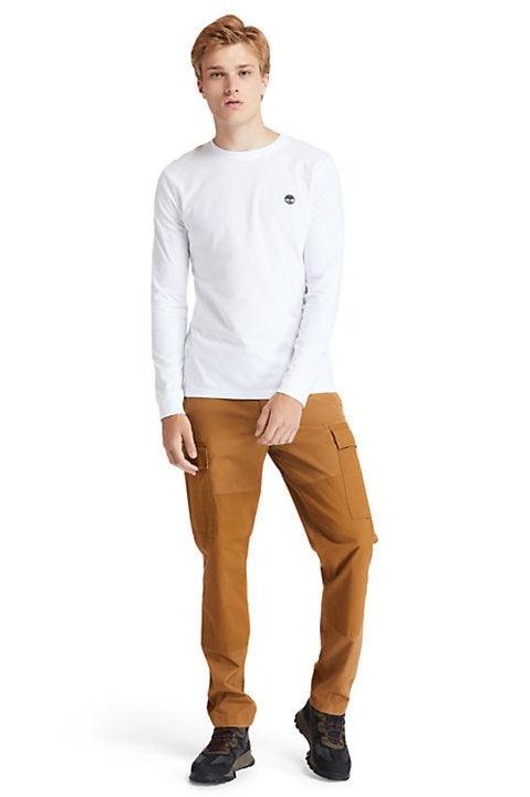 TIMBERLAND - טישירט SLIM FIT בצבע לבן - MASHBIR//365