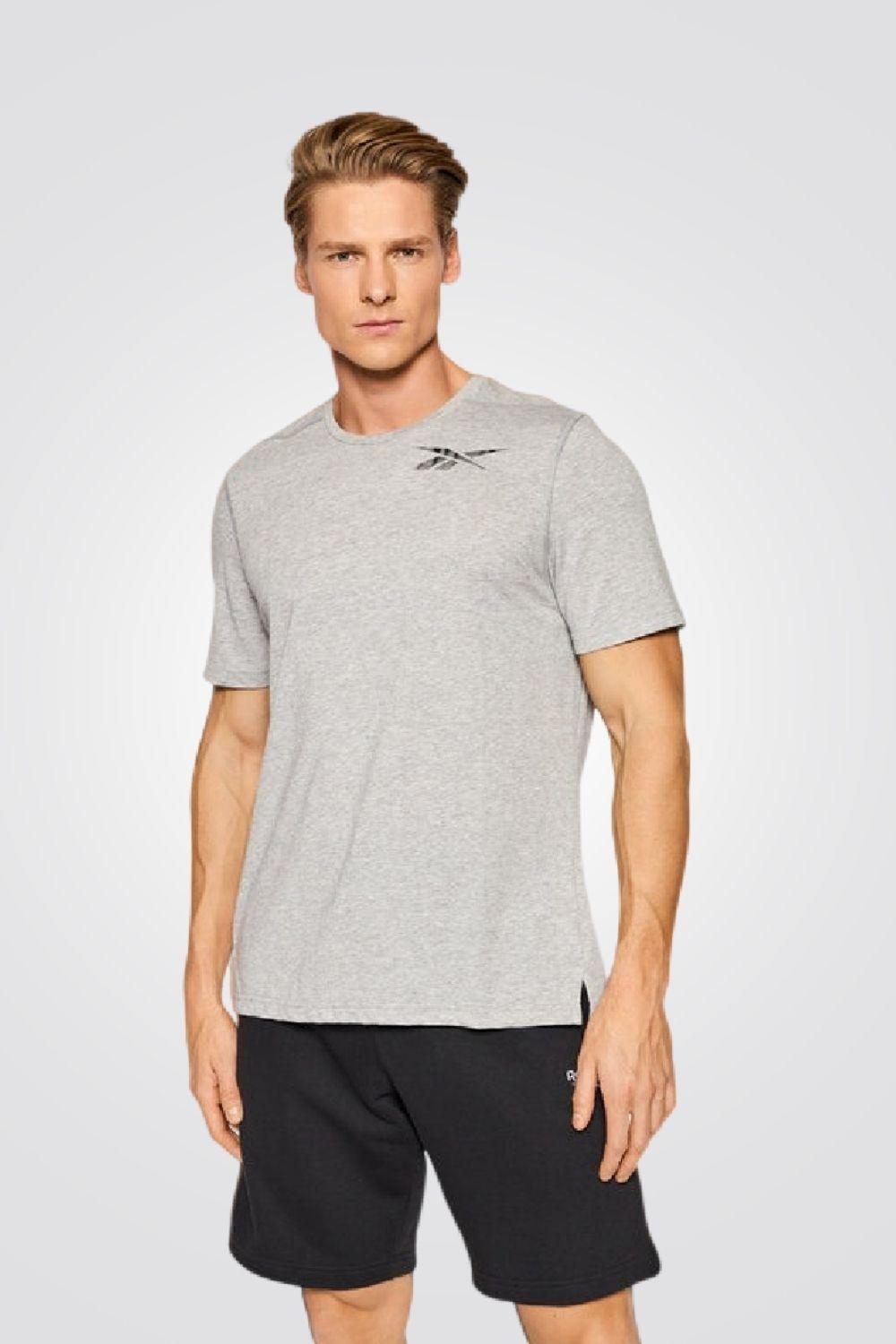 REEBOK - טישירט SPEEDWICK GRAPHIC בצבע אפור - MASHBIR//365