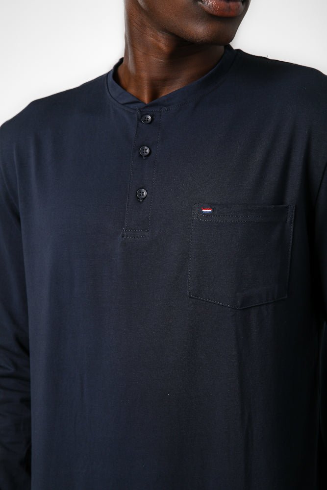 SCORCHER - טישירט סרוגה בצבע נייבי - MASHBIR//365