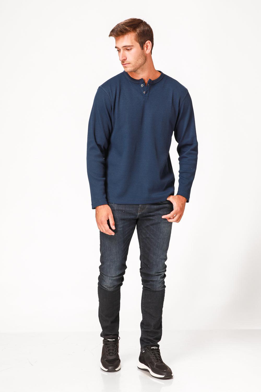 SCORCHER - טישירט סרוגה בצבע נייבי - MASHBIR//365