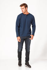 SCORCHER - טישירט סרוגה בצבע נייבי - MASHBIR//365