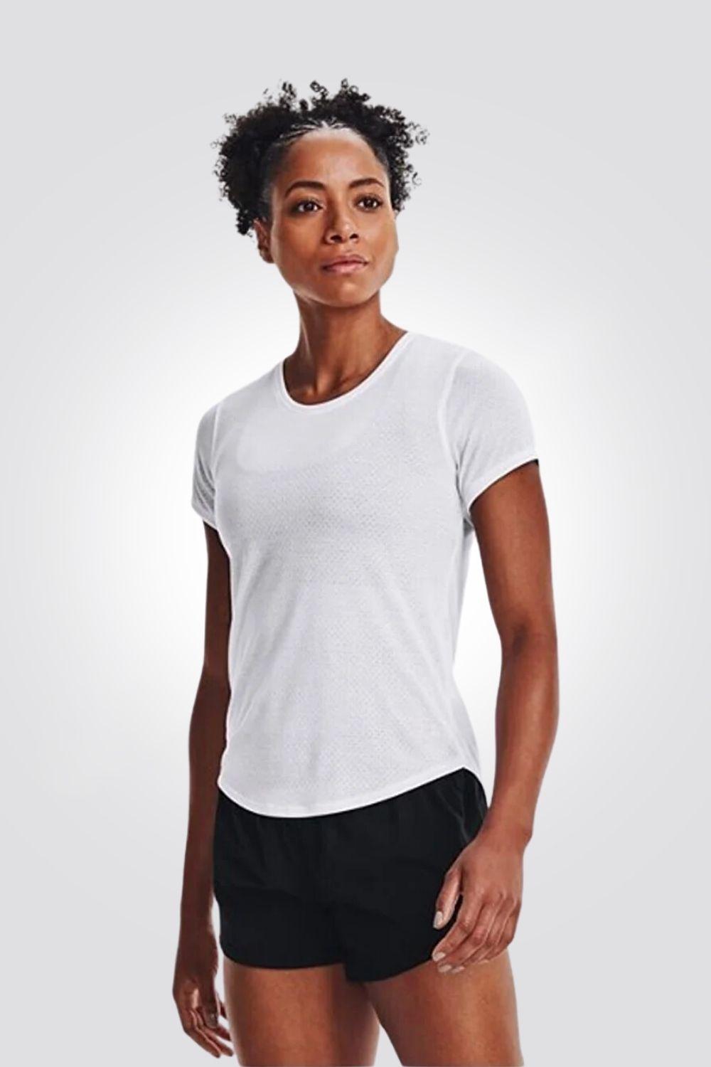 UNDER ARMOUR - טישירט Streaker SS לנשים בצבע לבן - MASHBIR//365