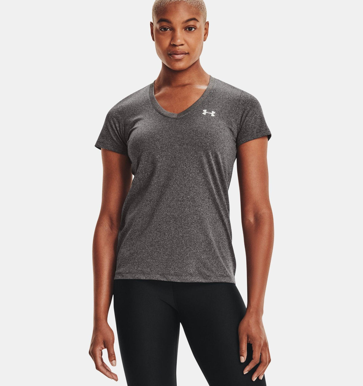 UNDER ARMOUR - טישירט Tech V-Neck בצבע אפור - MASHBIR//365
