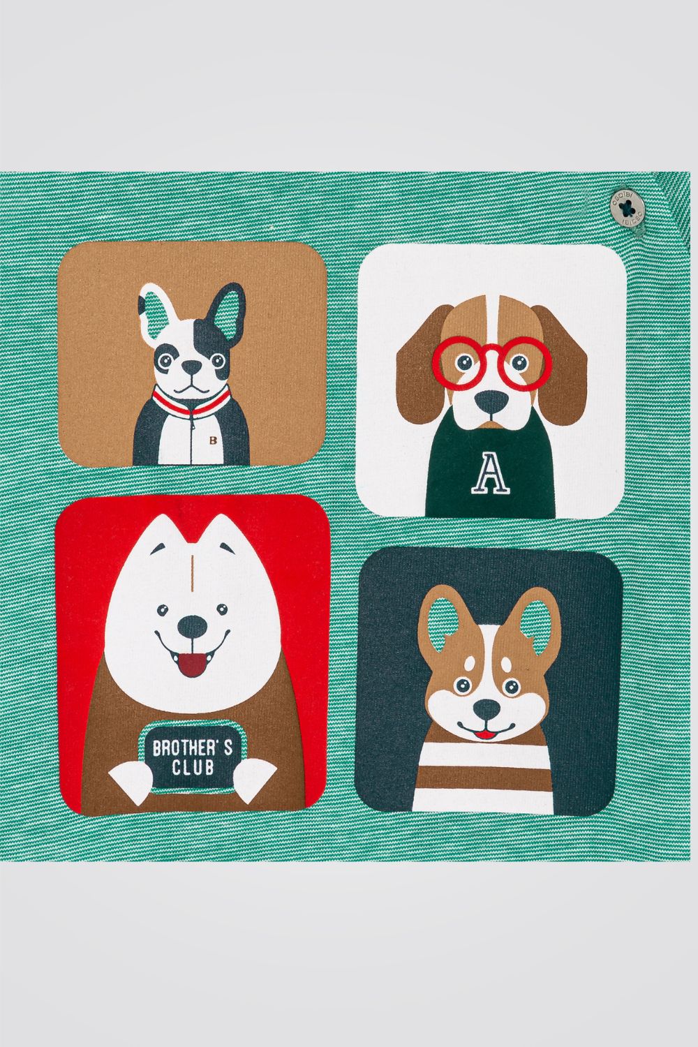 OBAIBI - טישירט תינוקות שרוול ארוך ירוק בהיר עם הדפס חיות - MASHBIR//365