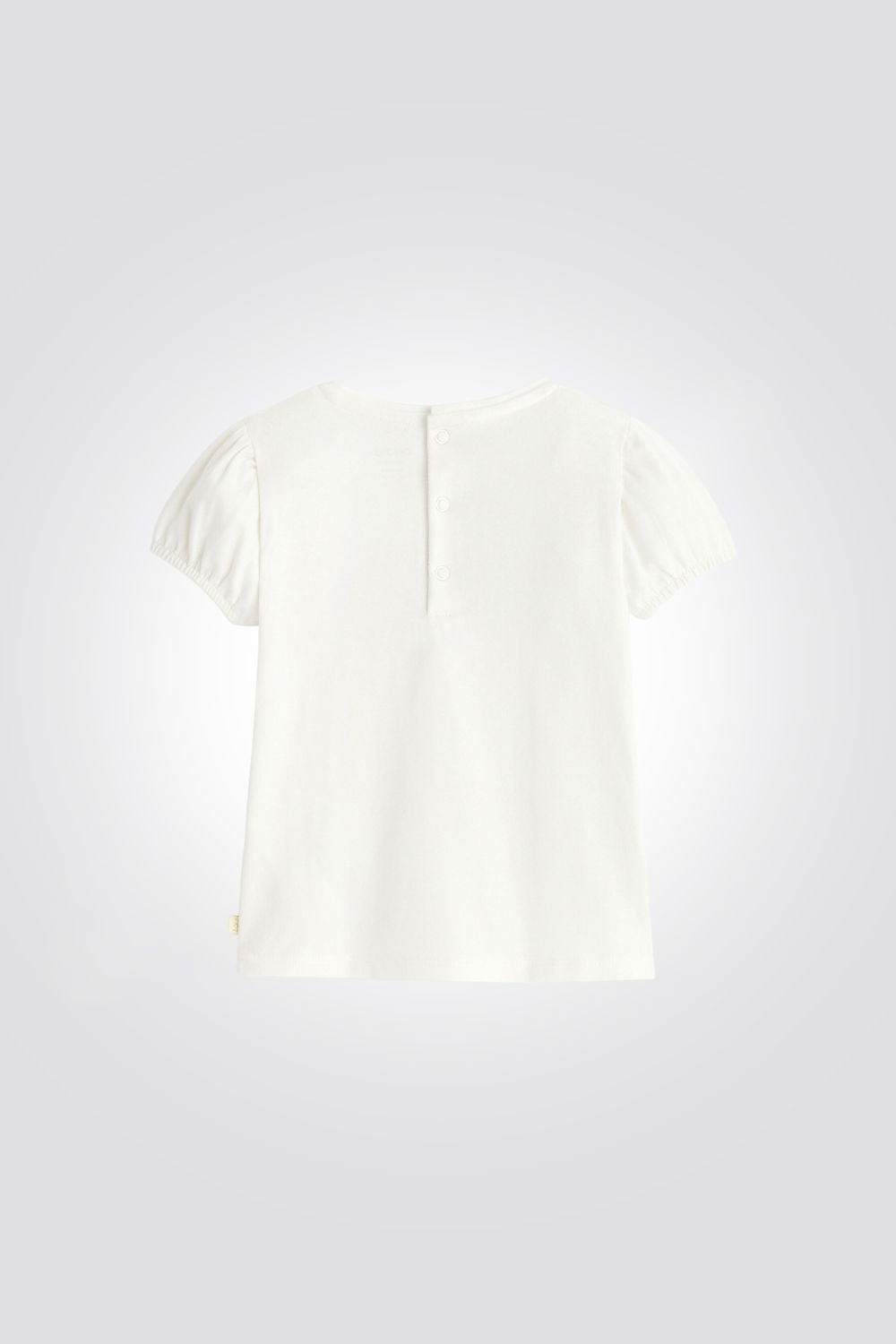 OBAIBI - טישירט תינוקות שרוול קצר לבנה עם ברבור ניטים זהב וורוד - MASHBIR//365