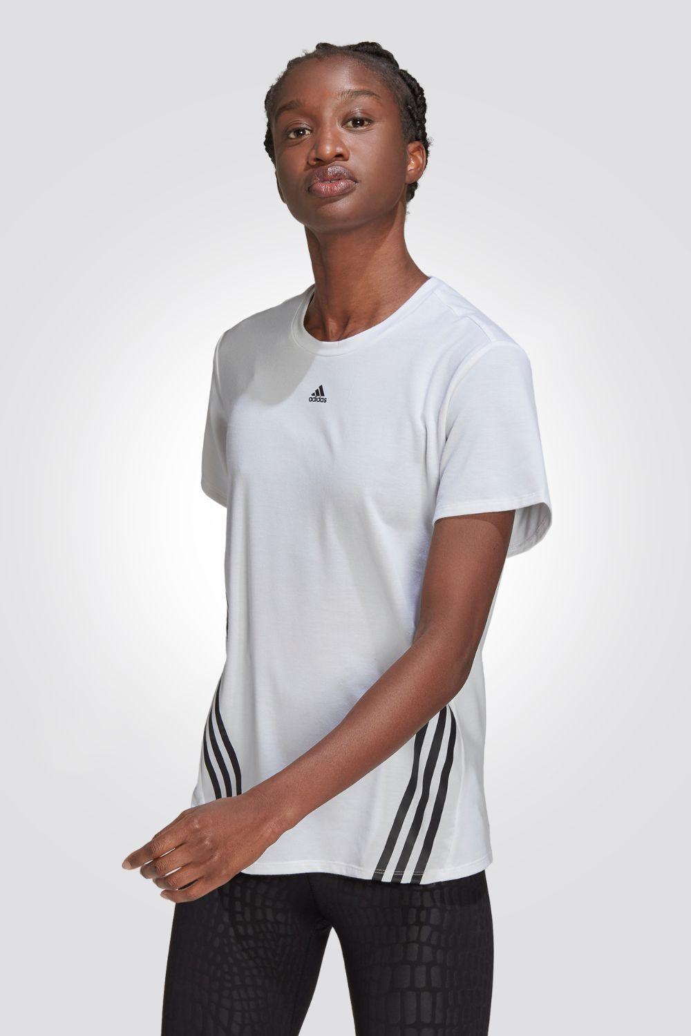 ADIDAS - טישירט TRAIN ICONS 3-STRIPES בצבע לבן - MASHBIR//365