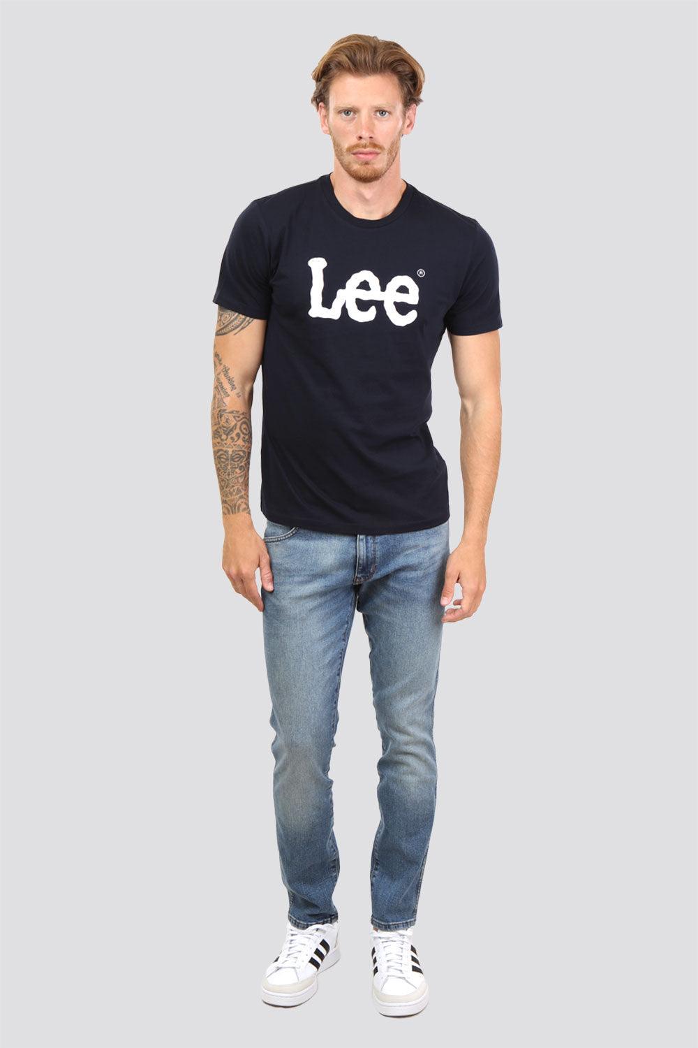 LEE - טישירט כחול נייבי לוגו - MASHBIR//365