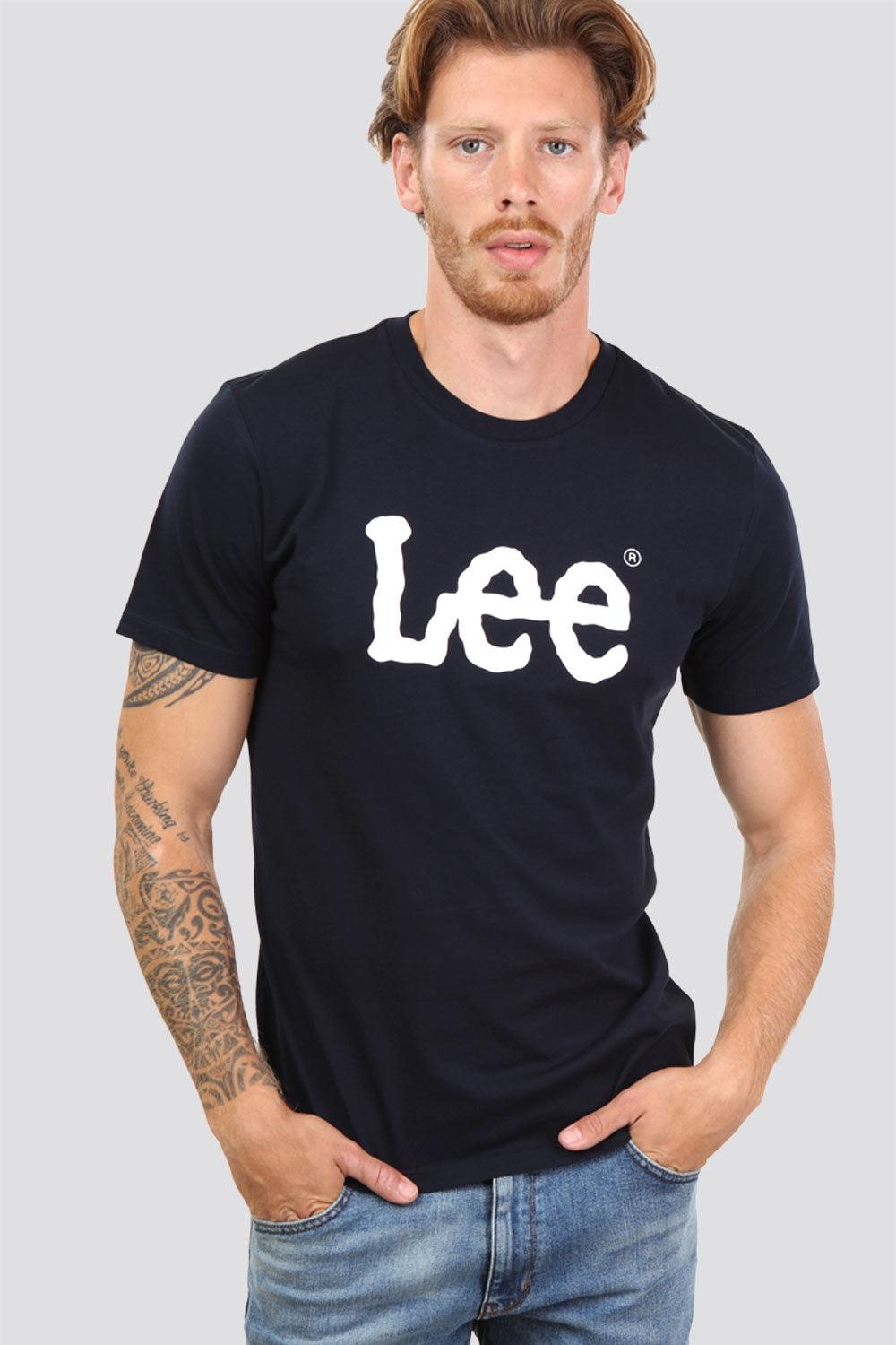 LEE - טישירט כחול נייבי לוגו - MASHBIR//365