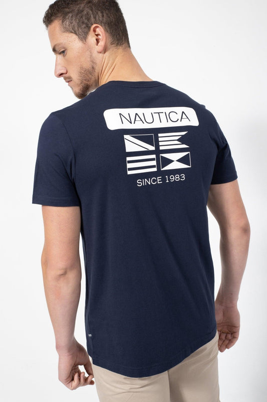 NAUTICA - טישירט כחול נייבי SAILING FLAGS - MASHBIR//365