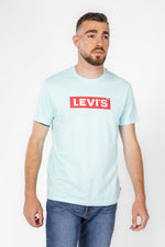 LEVI'S - טישירט טורקיז הדפס לוגו אדום - MASHBIR//365