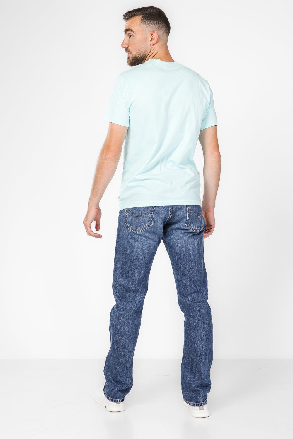 LEVI'S - טישירט טורקיז הדפס לוגו אדום - MASHBIR//365