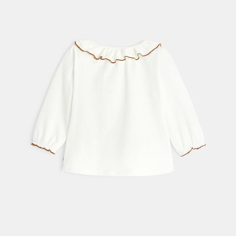 OBAIBI - טישירט צווארון מסולסל לבנה לתינוקות - MASHBIR//365