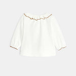 OBAIBI - טישירט צווארון מסולסל לבנה לתינוקות - MASHBIR//365