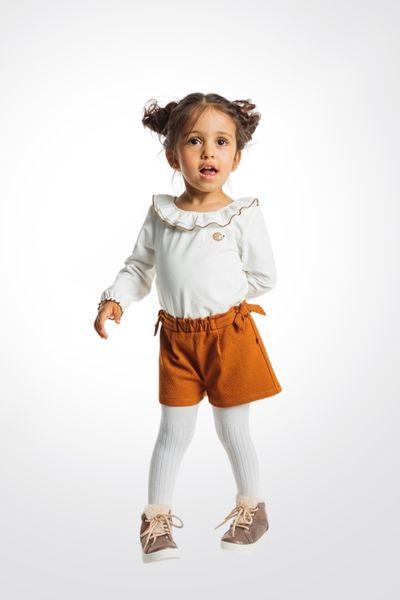 OBAIBI - טישירט צווארון מסולסל לבנה לתינוקות - MASHBIR//365