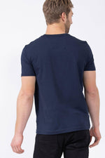 NAUTICA - טישירט צווארון V כחול נייבי - MASHBIR//365