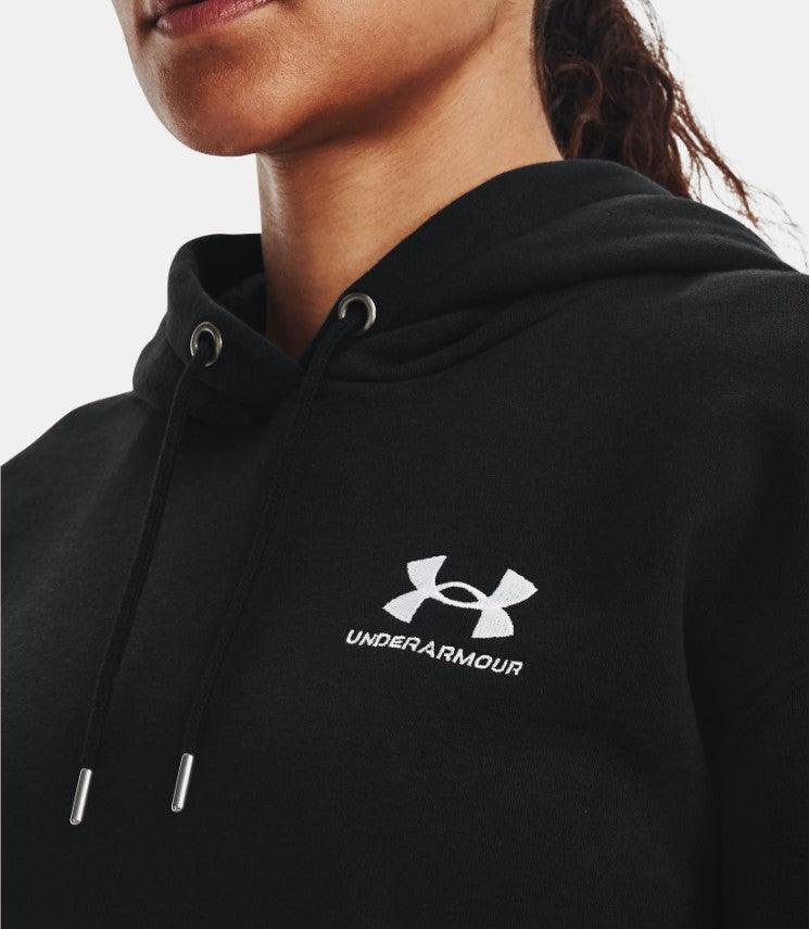 UNDER ARMOUR - קפוצ'ון Essential Fleece בצבע שחור - MASHBIR//365