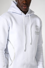 MASHBIR//365 - קפוצ'ון לבן פריס לוגו צד - MASHBIR//365