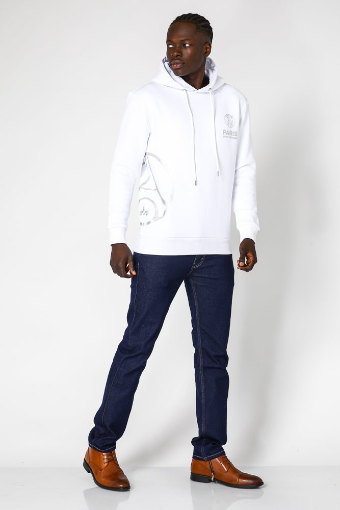 MASHBIR//365 - קפוצ'ון לבן פריס לוגו צד - MASHBIR//365