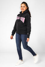 CHAMPION - קפוצ'ון לנשים שחור וורוד - MASHBIR//365