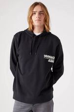 WRANGLER - קפוצ'ון עם הדפס לוגו בצבע שחור - MASHBIR//365