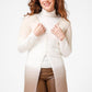 KENNETH COLE - קרדיגן אומברה ארוך בצבע לבן וחום - MASHBIR//365 - 1
