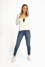 קרדיגן קלאסי שמנת | קנת קול
