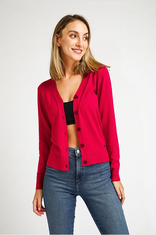 קרדיגן קלאסי פוקסיה | קנת קול