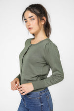 קרדיגן קרופ ירוק | קנת קול