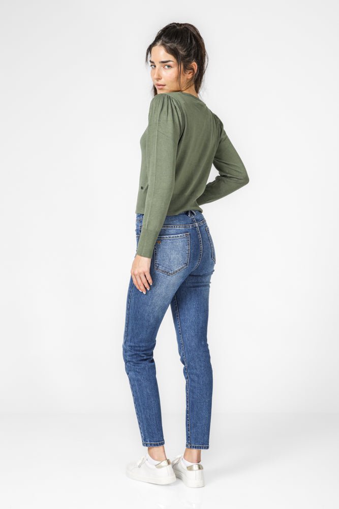 קרדיגן קרופ ירוק | קנת קול