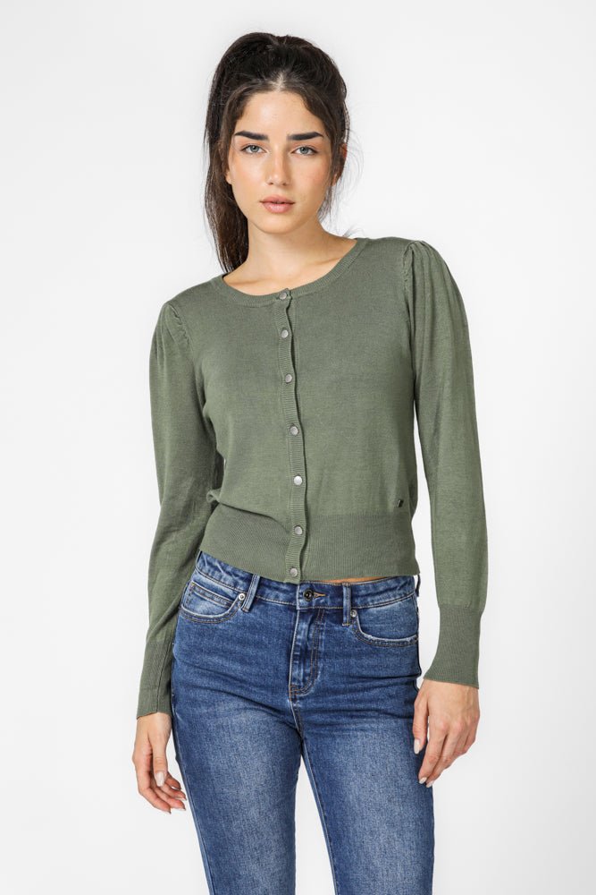 קרדיגן קרופ ירוק | קנת קול