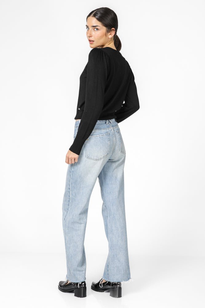 קרדיגן קרופ שחור | קנת קול