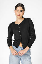 קרדיגן קרופ שחור | קנת קול