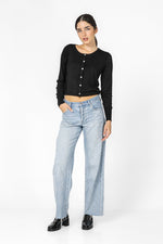 קרדיגן קרופ שחור | קנת קול